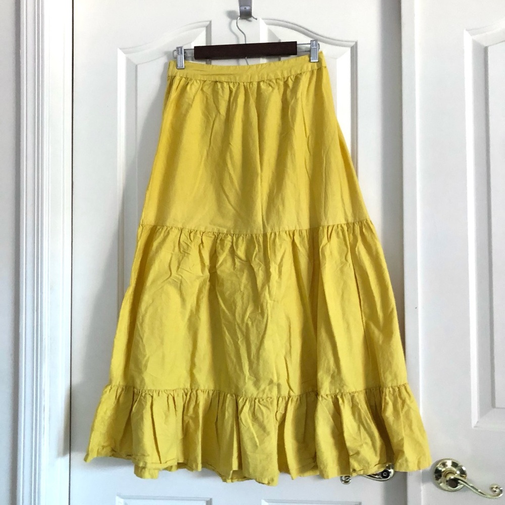 Japna Bright Yellow Maxi Skirt